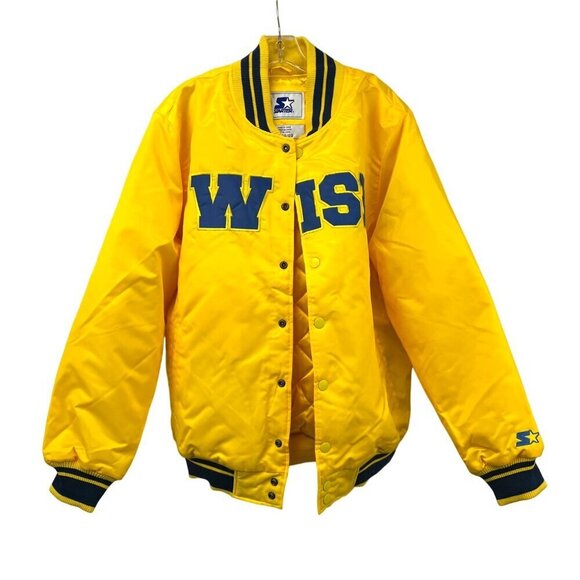 NWT VeeFriends Wise Wasp Satin Starter Jacket Yellow/Blue Mens Size XL Gary Vee - Picture 8 of 12